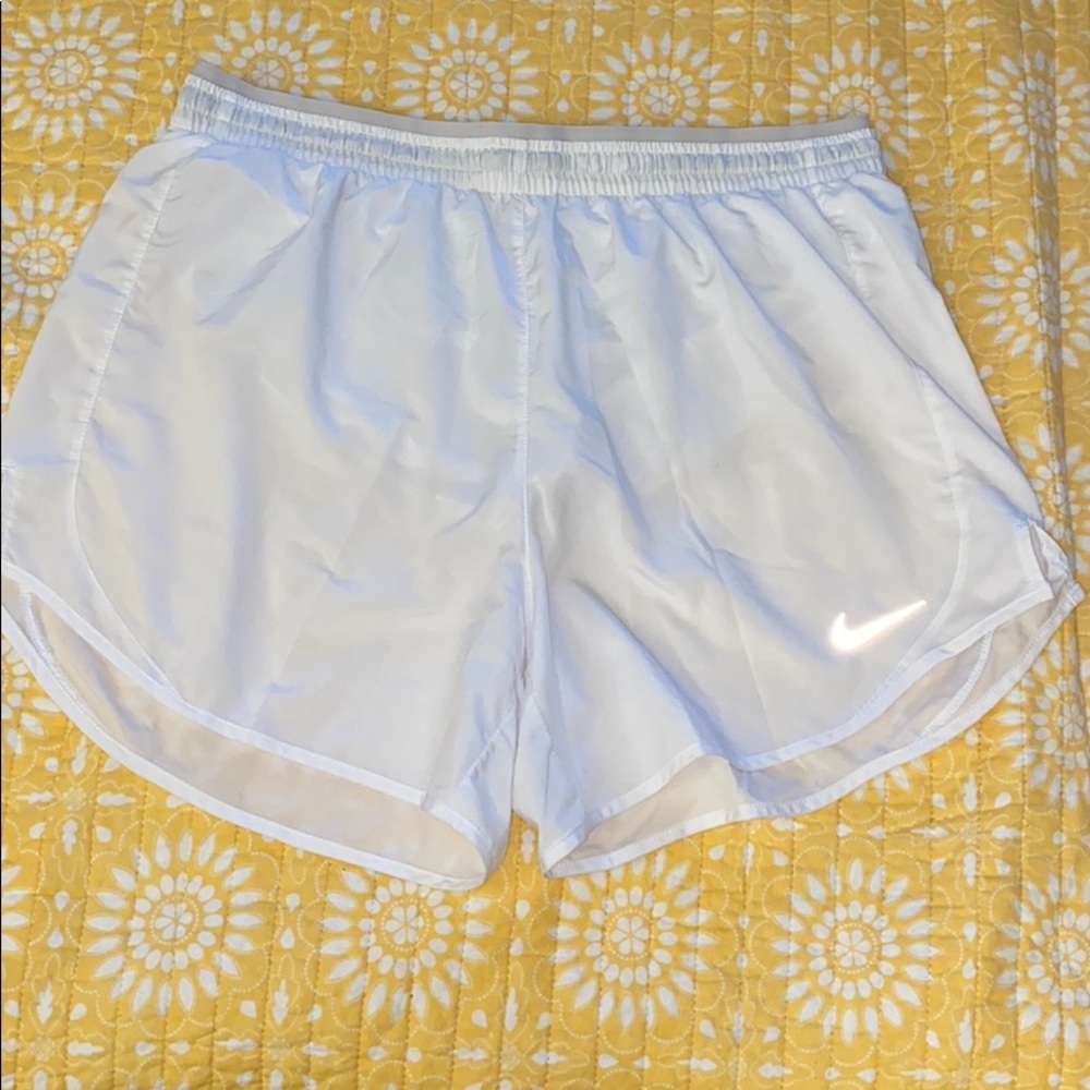 White Nike Running Shorts